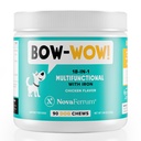 NovaFerrum Bow Wow | 18-in-1 multifunktsionaalne koerte raualisandiga | Aneemia veretoetus | Glükosamiin | Probiootikumid | Antioksüdandid | Kana maitse | 90 närimist
