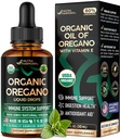 USDA Oregano orgaaniline õli - vedelad tilgad E-vitamiiniga - valmistatud USA-s - immuunsuse toetamise, seedimise tervise ja antioksüdandi lisand - mitte-GMO, looduslik, vegan - pillidena, kapslites, pehmetes kapslites 1 fl oz