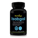 Isabgol Psyllium Husk 500mg täiendus, suurepärane lahustuva kiudaine allikas, 90 Veg kapslit