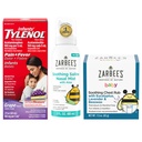 Tylenol ja Zarbee Baby Essentials Bundle imikutele: imikud Acetaminophen Vedelik meditsiin, Zarbee beebi rahustav ninasprei ja Zarbee beebi rahustav Eukalüpt & Lavendar Rind Rub