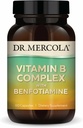 Dr Mercola B-vitamiini kompleks Benfotiamiiniga - toetab rakulist, aju ja immuunsüsteemi tervist - mitte-GMO, gluteenivaba ja sojavaba - 60 kapslit (30 serveerimist)