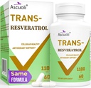 Ultra Purity Trans-Resveratrol 1100mg, 3-in-1 Advanced Formula Organic Resveratrol Supplement, Max Antioxidant, Anti-Aging, Naha Tervis, Immune & Energy, 1 Pack