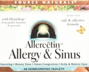 Allikas Naturals Allercetin Allergia & Sinus, homöopaatilised tabletid, 48 tabletti