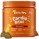 Zesty Käpad Kardiovaskulaarne tugi koertele - Tauriin koertele - CoQ10, L karnitiin & Sea Buckthorn - Senior Heart Health - AlaskOmega Fish Oil Omega 3 - Senior - Salmon - 90 krahv