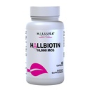 Hallusa Natural Biotin Kapslid 10 000 mcg Terved juuksed, nahk ja küüned - Pastillas para la caída del Cabello - Crecimiento de la Barba - Alopecia y calvicie - 60 kapslit