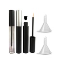 3 tükki 5 ml Tühjad silmapliiatsi torud Täidetav ripsmete kasv Vedelik pudel Plastist silmalainer Vials Tobe koos harjase ripsmete kasvu õli ripsmetušši toru kosmeetika tulevad 2 Mini Palstic lehtrid