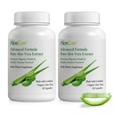 AloeCure Orgaaniline Aloe Vera kapslid, 160 000 mg Sisemine Aloe Leaf ekvivalent ühe serveerimise kohta, tugisool, seedetrakti ja immuunsüsteemi tervis, aitab säilitada tasakaalustatud kõhu hape, Aloin Free, 30Caps x 2Btl