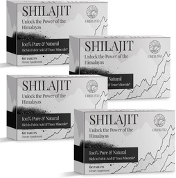 30 000 MG Shilajit tabletid, 100% Shilajit Pure, Himalayan Organic, Shilajit meestele ja naistele rikas Fulvic Acid & 85+ Trace Minerals, Shilajit Supplement for Energy & Immune System, 240 Count