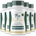 (Official 5 Pack) Tropislim, Tropislim All Natural Caribbean Flush, Kaalulangus Supplement, Tropislim Slimming kapslid naistele, Tervislik elustiil + Leaner Füüsika, Tropical Reviews (300 kapslit)