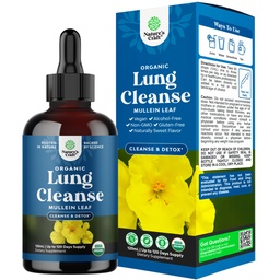 USDA orgaanilised mullein tilgad kopsudele - taimsed kopsude detox & puhastage vahukommi juure ekstrakti ja Plantain Leaf hingamisteede kopsude tervise jaoks - Mullein Leaf tinktuuritilgad hingamise toetamiseks - 120 ml