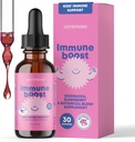 JoySpring Immune Drops - Laste immuunsuse tugisammas (1 fl oz, 30 Servings) koos orgaanilise Elderberry Liquid, Echinacea, Oregoni viinamarjajuure ja apelsinikoorega vanuses 2-16+ Aastad ja täiskasvanud