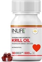 INLIFE krillõli täiendus - fosfolipiid Omega 3 koos astaksantiiniga - 500 mg, 30 kapslit