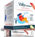 Vaily Mom & Baby Probiootikum - Post & Prenataalsed Vitamiinid Probiootikumid Pulber naistele - Tugevdab Immuunsüsteemi Ja Seedetrakti Tervist, Tervislik Beebi Nahk - Sünnieelne Essentials, Lihtne Seedimine - 30 Pulgad