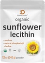 Orgaaniline päevalilleletsitiini pulber, 12oz – sojavaba, taimepõhine, looduslikult esinev fosfatidüülkoliin – Imetamise lisand naistele – Non-GMO