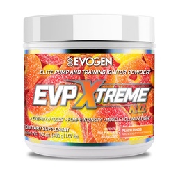 Evogen EVP Xtreme NO - Pre Workout Pulber meestele ja naistele | Sugar Free Preworkout beeta-alaniin, kreatiini ja kofeiini energia ja pumba | Peach Rings | 40 Servings