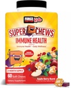 FORCE FACTOR Kids Immune Health Super Chews, Kids Immune Support Supplement koos D-vitamiiniga lastele, Elderberry, C-vitamiin ja tsink, 2-kuuline pakkumine, mitte-GMO, Apple Berry Maitse, 60 Soft Chews