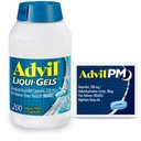 Advil Liqui-Gels Valu leevendaja ja palaviku vähendaja, valuvaigistid täiskasvanutele ibuprofeeniga 200mg peavalu, seljavalu, menstruaalvalu ja liigesevalu leevendamiseks - 200 kapslit, Advil PM Ibuprofeen - 2 Ct