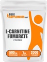 BulkSupplements.com L-karnitiin fumaraadi pulber - karnitiini lisand, spordi toitumine, L-karnitiin 500mg - gluteenivaba, 500mg ühe serveerimise kohta, gluteenivaba, 1 kg (2,2 naela) (pakk 1)