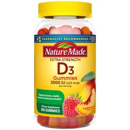 Loodus tegi ekstra tugevuse vitamiini D3 5000 RÜ (125 mcg) Gummies (200 loend)