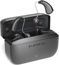 Alfa kuuldeaparaadid, AI müra tühistamine OTC kuuldeaparaadid eakatele ja täiskasvanutele, Super Clear Sound, Long-Lasting Battery Operated Rechargeable Hearing Aid, 4 Modes, Metallic Dark Grey