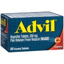 Advil valu leevendaja ja palaviku vähendaja, ibuprofeen 200mg valu leevendamiseks - 50 kaetud tabletti