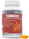 Tasakaalu ONE Turmeric Extract 1000mg Max Tugevus 95% kurkuminoidid - kurkumiini täiendada ühine mugavus ja antioksüdant toetust - ingveri ekstrakt ja bioperiin - 1 kuu pakkumine