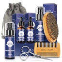 Beard Care Kit Gifts Set W/Beard Conditioner,2 Packs Beard Oil,Beard Wash,Brush,Comb,Käärid,Bag,E-Book,Present Sünnipäev Kingitused Meestele Tema Isa