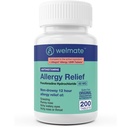 WELMATE - Allergia leevendus - Fexofenadiin HCl 60 mg - 12 tundi Mitte- unisus Antihistamiin - Aevastamine - Runny Nina - Sügelevad silmad, nina ja kurk - Allergia leevendus tabletid - 200 Count