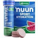 Nuun Sport elektrolüüt tabletid magneesiumi, kaltsiumi, kaaliumi, kloriidi ja naatriumi, gluteenivaba & vegan, arbuus, 4 Pack (40 Servings Total)