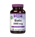 Bluebonnet Nutrition Biotin 5000 mcg, Hair & Nail Support *, Non-GMO, Vegan, Kosher Certified, Gluteenivaba, Sojavaba, Piimavaba, 120 köögiviljakapslit, 120 Servings