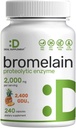 Bromelain Supplement 2000mg per Serving, 240 Kapslid – Natural Proteolytic Enzymes alates värske ananassi – toetab toitainete seedimist