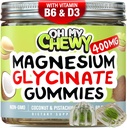 Center-Filled Magneesium Glycinate Gummies 400MG - suur imendumine lastele, teismelistele ja täiskasvanutele - täiendus magada, rahulik ja lihaste lõõgastumiseks B6 & D3 - Gluteenivaba ja vegan sõbralik - 60 Count