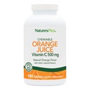 NaturesPlus Oranž mahl Vitamiin C 500 mg - 180 närimistabletti, pakend 2 - edendab optimaalset immuunsüsteemi tervist - õrn kõhul - vegan, gluteenivaba - 360 kokku