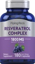 Torukivi Resveratrooli kompleks 1800 mg | 180 kapslit | Viinamarjaseemne ekstrakt | Mitte- GMO, Gluteenivaba toidulisand