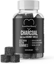 Aktiivsöe Gummies - Natural Coconut Shell Charcoal Gummy Supplements for Detox Support, Magu Bloat & Oral Health - Gluteenivaba, Vegan & Pectin Based - Acai Flavor, 60 Count