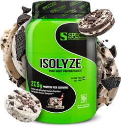 Liikide toitumine Isolüüsi vadakuvalgu pulber, 100% vadaku isolaat lihaste ehitamiseks, 27,5 g valku Scoopi kohta, suhkrut ja madalat rasva (Cookies & Cream, 22 Servings)
