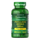 Puritan's Pride Taimne Ease® Psyllium Husks 500mg, toidulisand seedetrakti, koloonia ja südame tervise toetamiseks, igapäevased kiudkapslid, 2 kuu pakkumine, 400 kiirvabastuskapslid