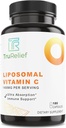 Liposomaalne VIT C - Immuunsüsteemi tugi koos / ultra-absorptsiooniga. 180 korki pudeli kohta. Tugev 1400 mg liposomaalne VIT C annus.