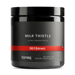 Toniiq Piimaohakas - Ultra High Potency 50: 1 ekstrakt 80% Silymarin - Väga kontsentreeritud - Kolmanda osapoole Lab Testitud - 90 kapslit