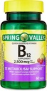 jogi Vitamiin B12 Kiiresti lahustatavad tabletid Toidulisand, 2500 Mcg, Kirsimaitse, 1 tablett päevas 60 Count