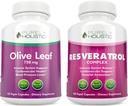 Puhtalt holistiline oliivilehe ekstrakt 750mg + Resveratrooli kompleks 1450mg - 300 vegankapslit - valmistatud USA-s
