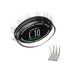 Lashify Curl 10mm Gossameri ripsmepikendused Täitke Ombre Greenis, Easy DIY False ripsmed loodusliku välimuse jaoks