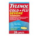 Tülenool Külm + gripp Rasked ravimid kapslid palaviku, valu, köha ja ummikute jaoks, 24 ct.