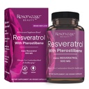 Reserveage Beauty, Resveratrol 500 mg koos Pterostilbene, antioksüdant täiendada immuunsüsteemi toetust ja südame tervist, toetab tervisliku vananemise, Paleo, Keto, 60 kapslit (60 Servings)