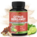 Orgaaniline Cadane Citrus Bergamot Supplement Extract Kapslid, 90 kapslit, 3 kuud Supply & Berberine, Olive, Guggul, Küüslauk, Männikoor, Must pipar