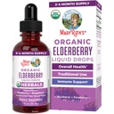 MaryRuth Organics Elderberry Syrup | USDA Organic | Sugar Free Immune Support Supplement for Adult & Kids, Ages 1 | Vegan, Non-GMO, Immune Boosters, Clean Label Project Verified | 1 Fl Oz