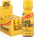 NAKED toitumine Naked Fire Shot - Natural Energy Shots, ingveri juur, toores õunasiidri äädikas, orgaaniline ženšenn & Ashwagandha, Detox, Energy Wellness Shots - 2,5Oz, 12 Pack