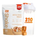 310 Toitumine All-in-One Meal Asendage Shake Pulber w / Shaker Cup Starter Kit - kõrge valgu kiud rikas Vegan Superfood Blend - Sugar-Free, Keto & Paleo Friendly, Low Carb - Caramel Sundae 28 srv