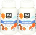 365 poolt kogu toiduturg, Kids Essentials näritav C-vitamiin, 90 loend (pakk 2)
