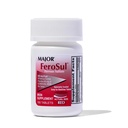 Major Ferosul - raudsulfaat 325mg tabletid 65mg elementaarne raud - Raud täiendus naistele, meestele - punane - 100 tabletti - pakend 1